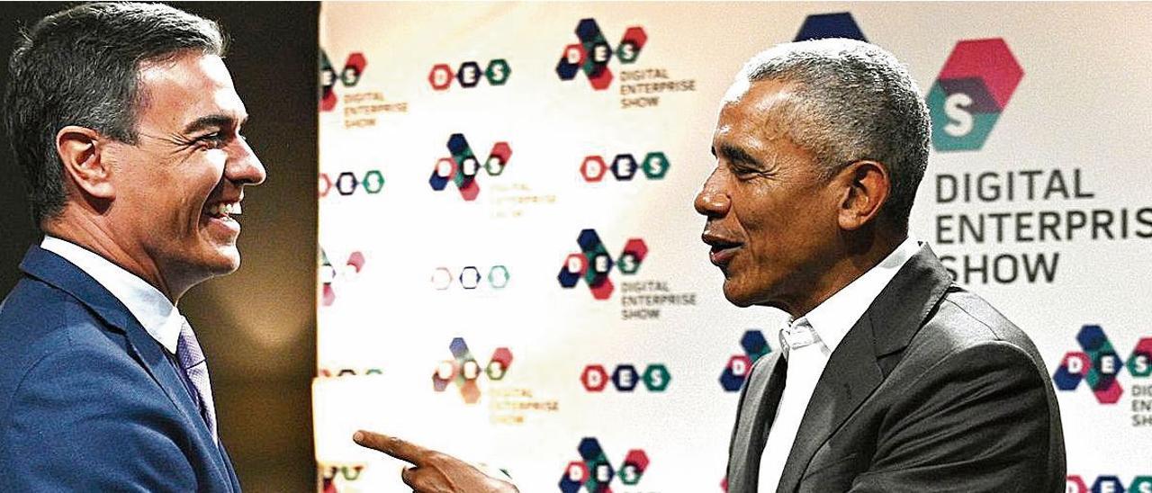 Obama i Sánchez parlen sobre el clima i la digitalització a Màlaga