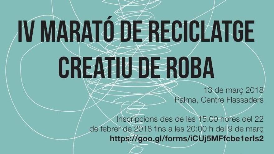 cartel de la IV Maratón de Reciclaje Creativo de Ropa