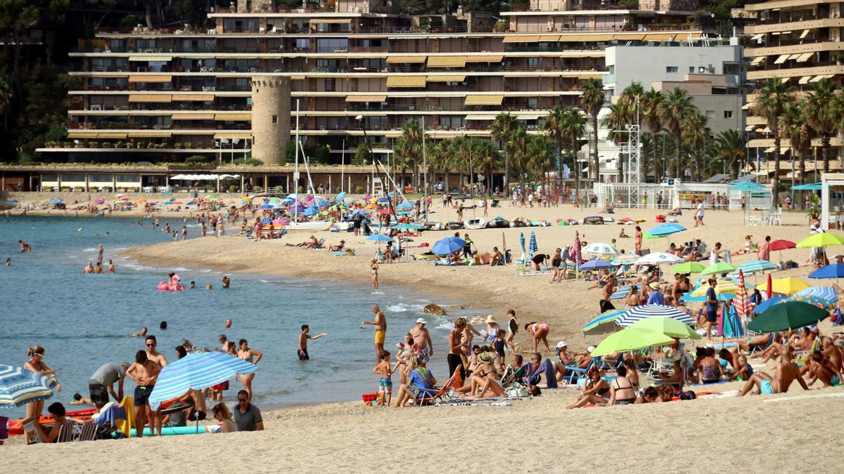 Pla general de la platja de Torre Valentina de Calonge i Sant Antoni, en una foto d'arxiu.