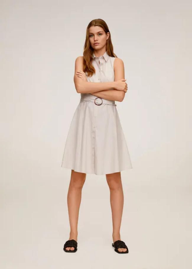 Vestido camisero cinturón, 22,99€