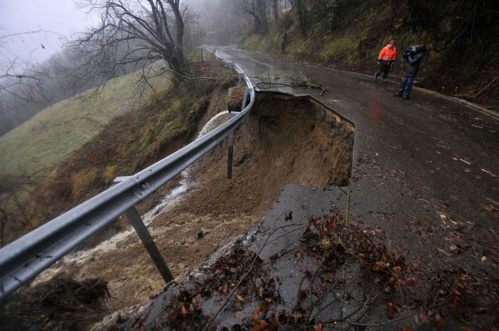 Temporal en Asturias: La zona donde se produjo el accidente mortal en Laviana