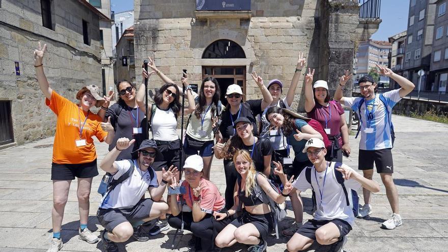 Peregrinos del Camino de Santiago Portugués de la Costa