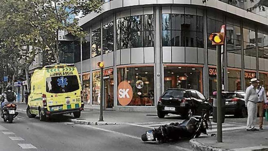 Un motorista herido en las Avenidas