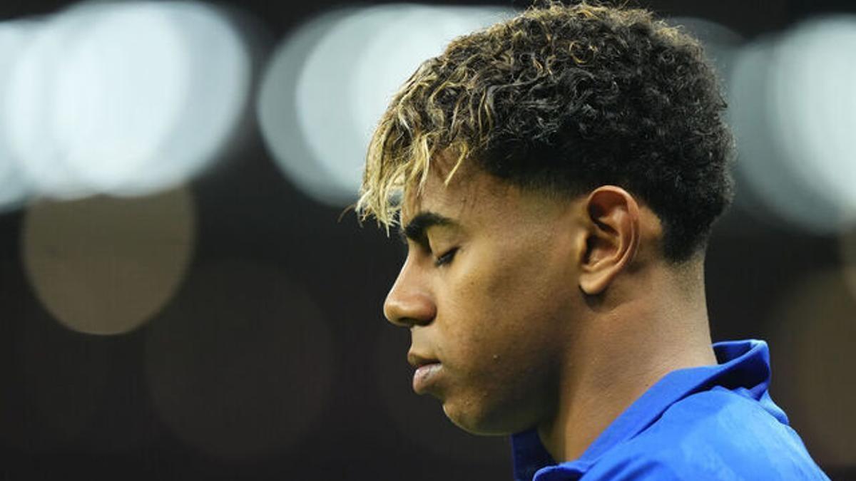 Lamine Yamal, concentrado antes del partido