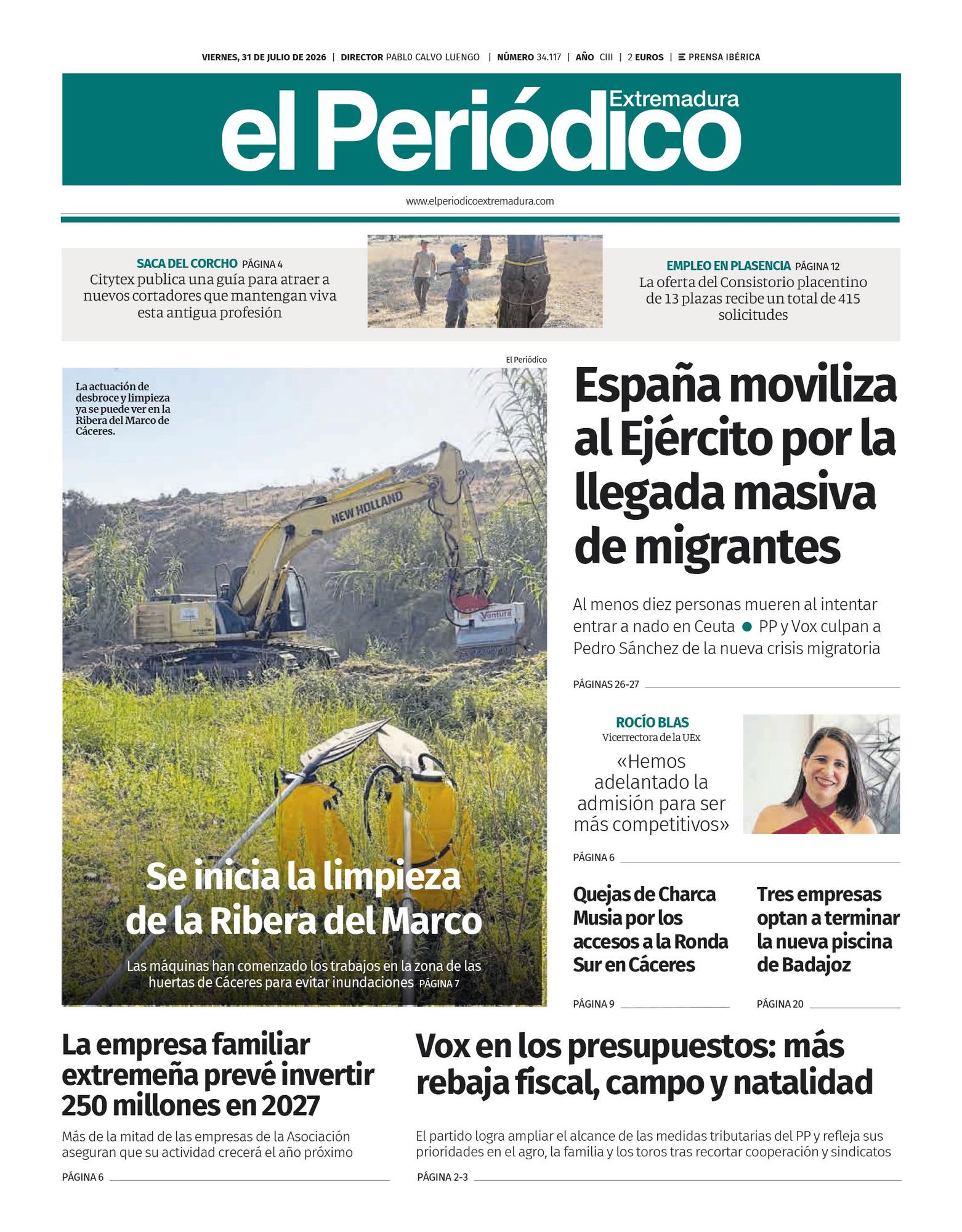 Consulta la portada correspondiente al día 31 de julio de 2026