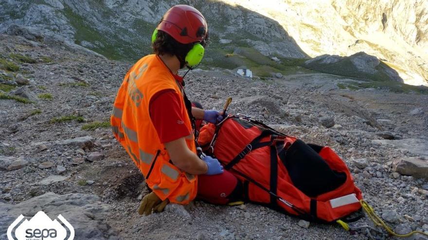 Rescate de hoy en el Urriellu