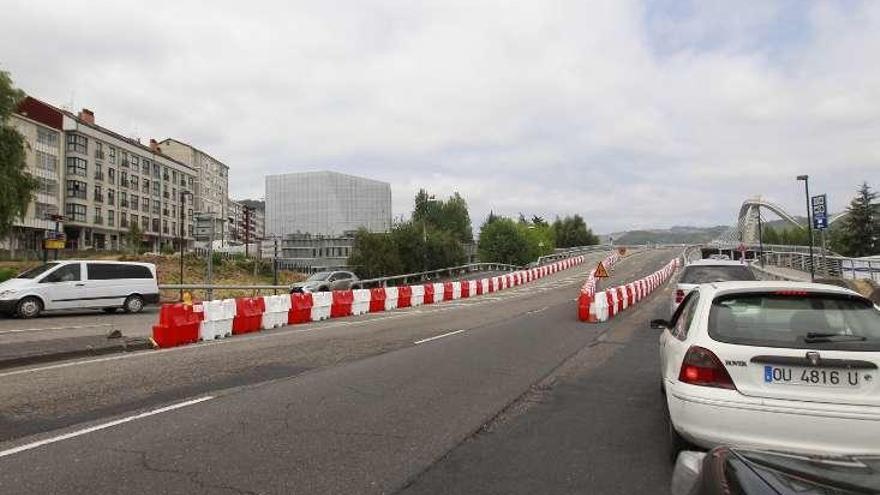 Las obras en el Puente del Milenio están en su fase final. // Jesús Regal