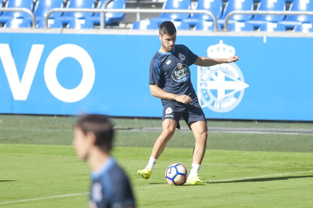 Gaizka Garitano dirige su primera sesión en Riazor