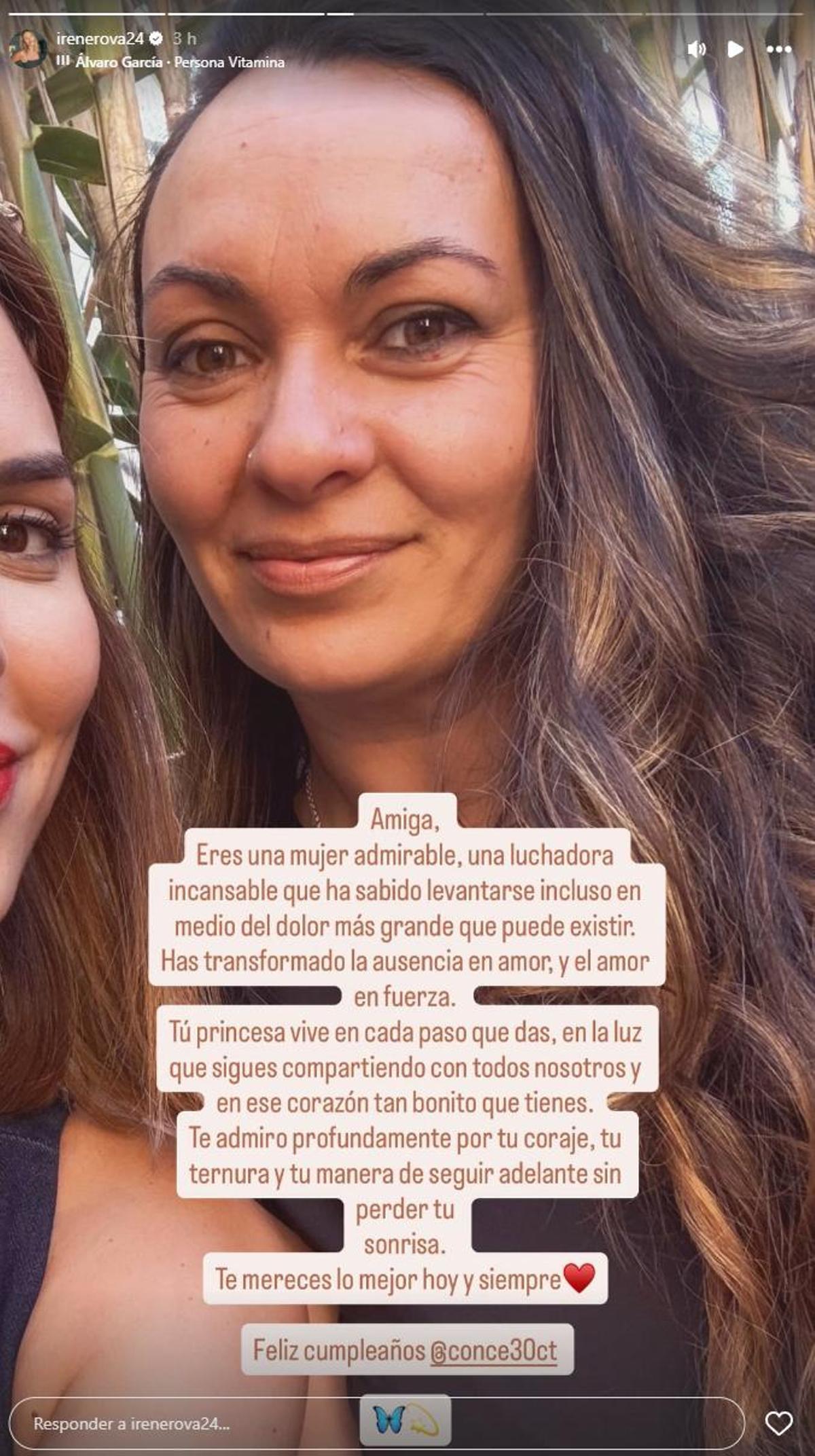 Publicación de Irene Rosales.