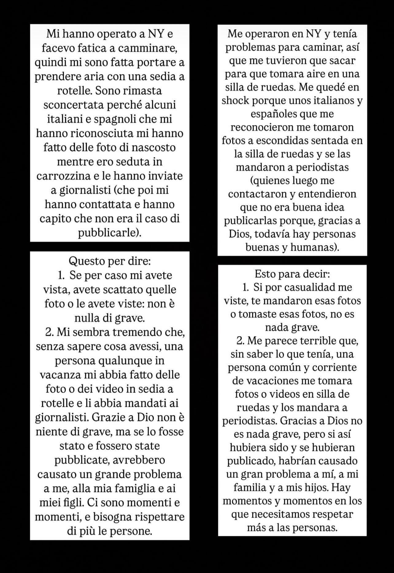 El comunicado de Alice Campello por las fotos que le hicieron 'a escondidas' en Nueva York