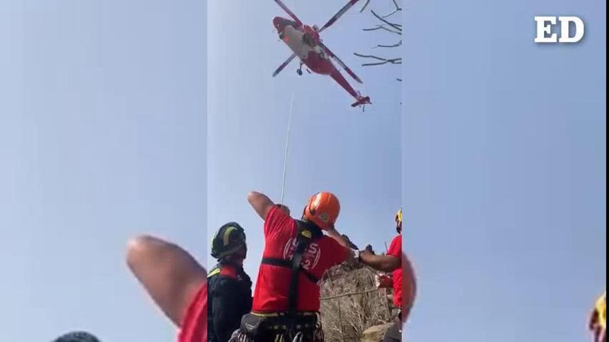 Rescatan a un hombre herido tras precipitarse por un barranco de Tenerife