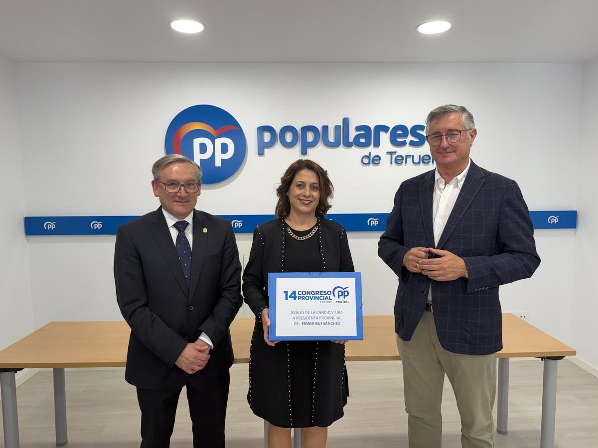 Joaquín Juste y Emma Buj, en una imagen reciente del PP de Teruel.