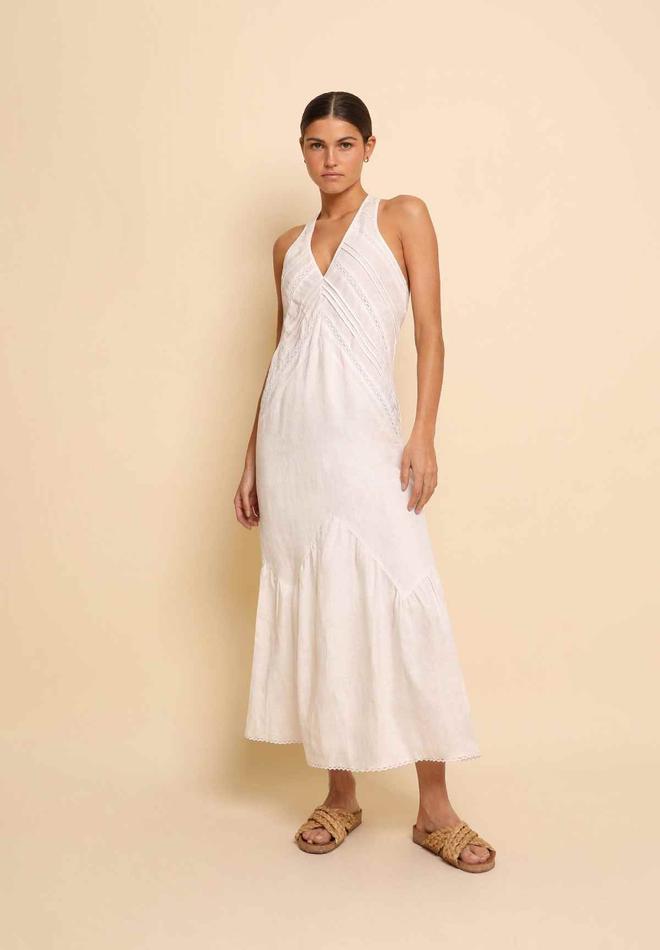 Vestido blanco fluido de Scalpers