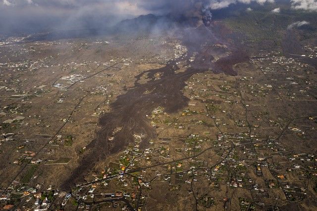 Imágenes aéreas del volcán de La Palma