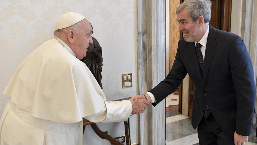 Clavijo: &quot;El papa Francisco agradece al pueblo canario su acogida a los migrantes&quot;