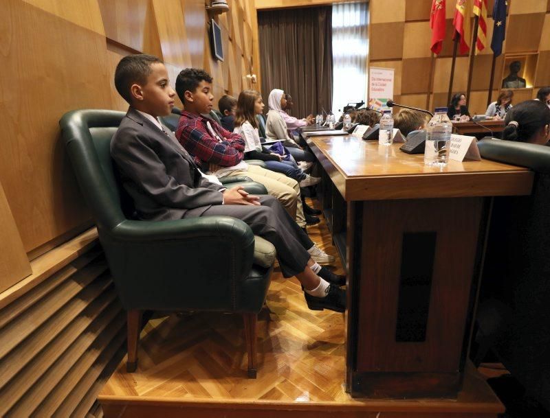 Pleno infantil del Ayuntamiento de Zaragoza