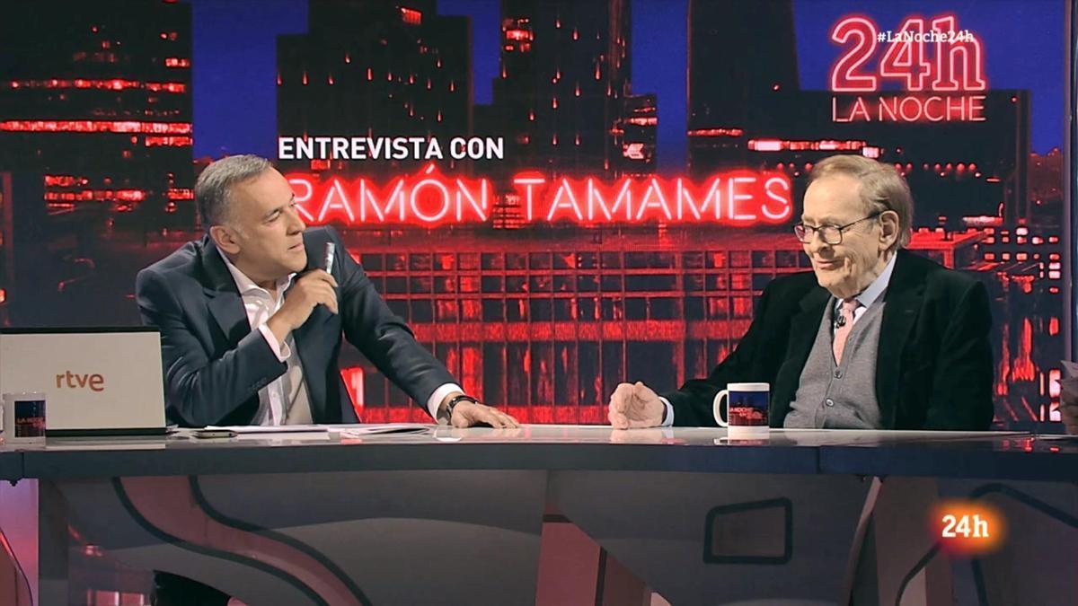 Ramón Tamames, en ‘La noche en 24 horas’.