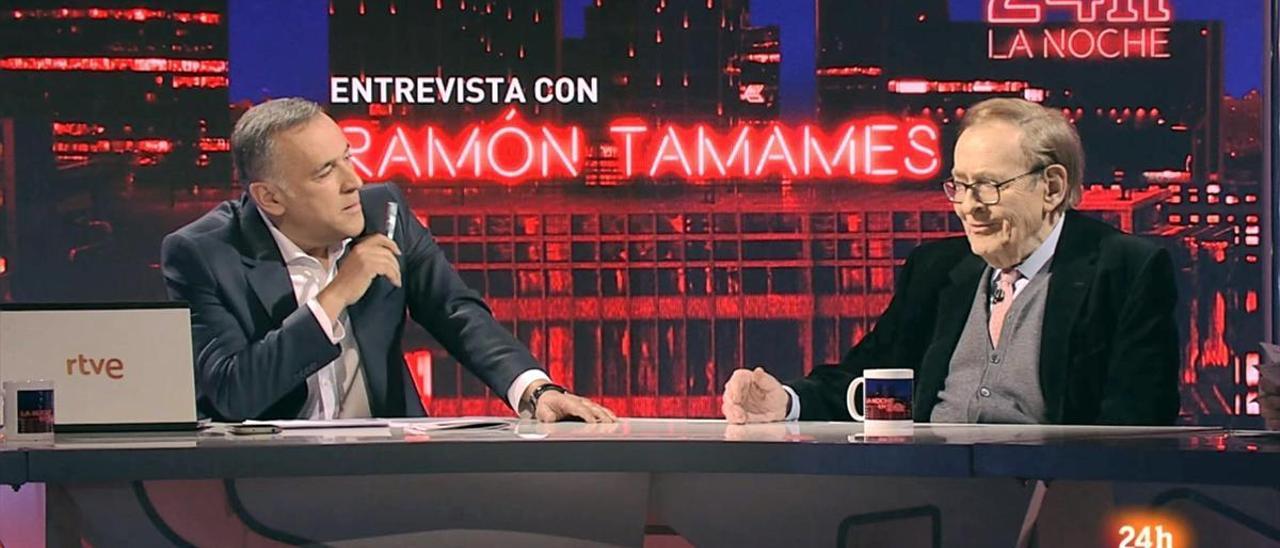 Ramón Tamames, en ‘La noche en 24 horas’.