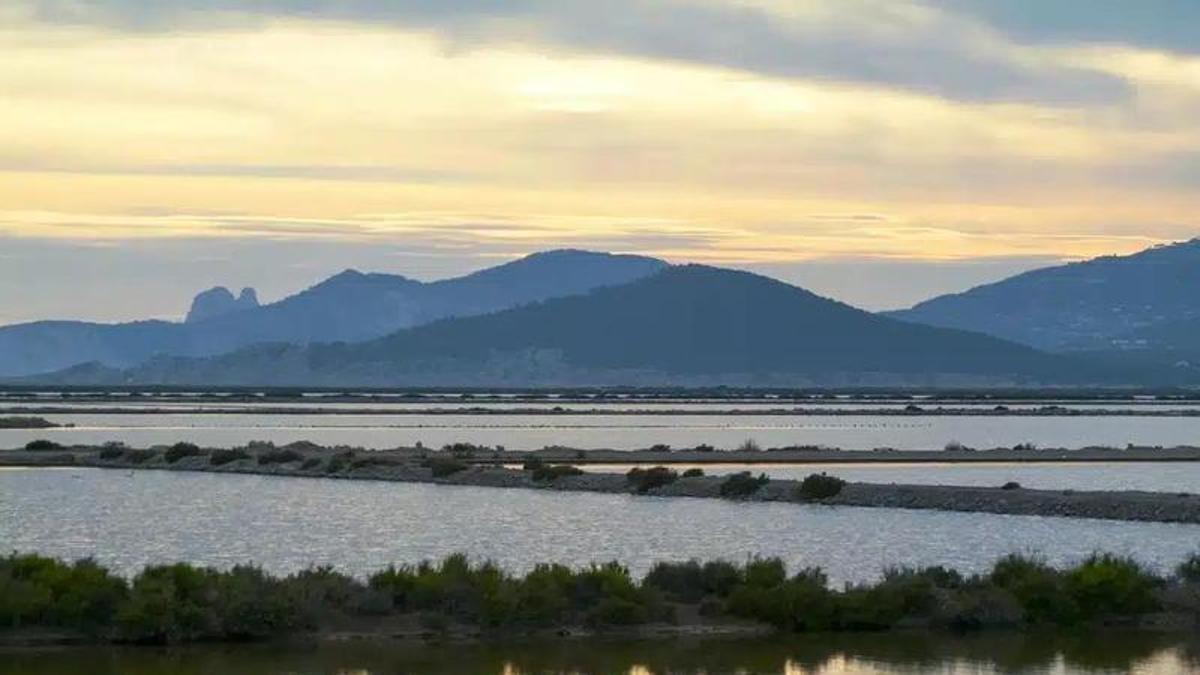 Salt flats in Ibiza.