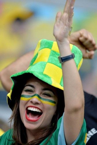 Las aficiones del Brasil - Alemania