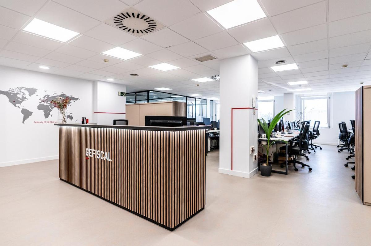 Interior de las oficinas de Gefiscal.