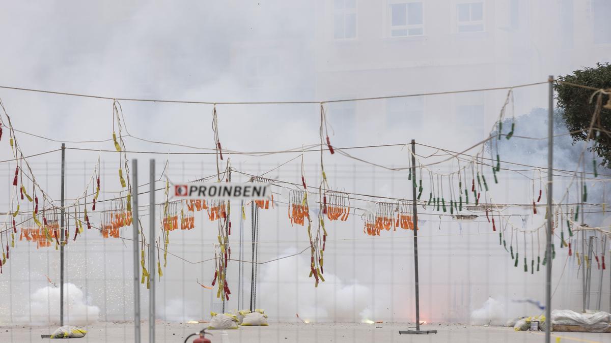 Imagen de archivo de una mascletà.