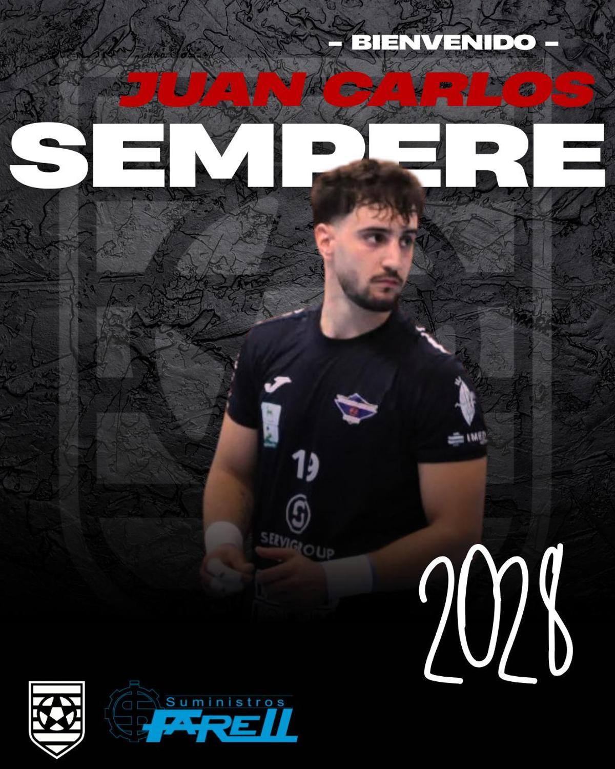 Anuncio del fichaje de Sempere por el Horneo Alicante