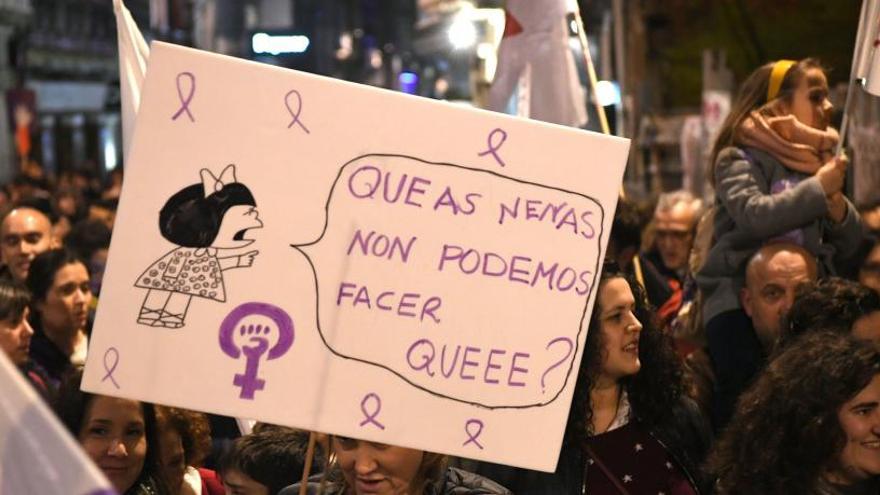 Manifestación feminista del pasado 8 de marzo en A Coruña.