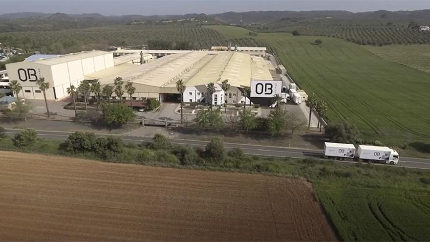 Vista aérea de las instalaciones de OB Cocinas, en Villafranca.