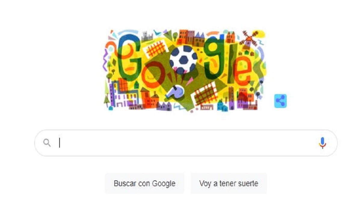 Google le dedica su doodle a la Eurocopa 2020