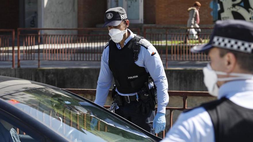 Un control de la policia de Girona.