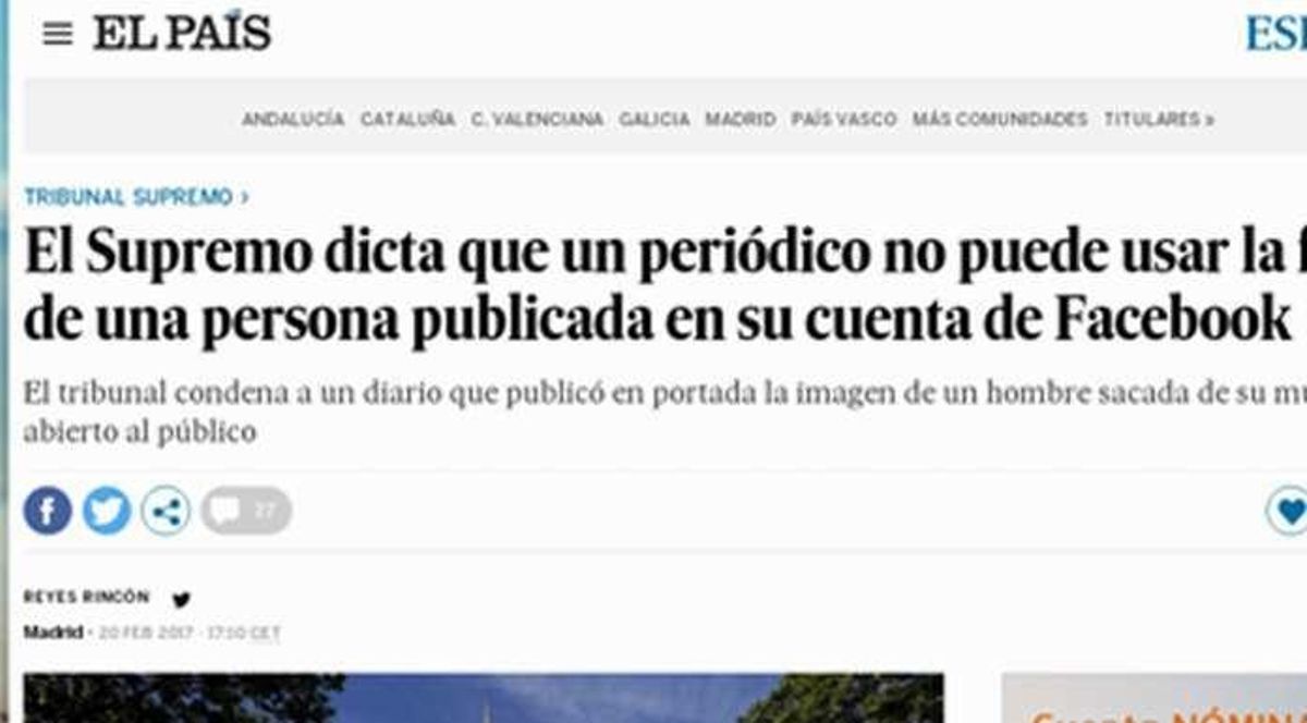 Prensa Ibérica Media lleva al Constitucional la publicación de imágenes de Facebook