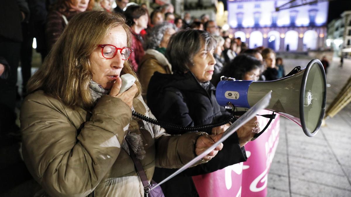 Lectura del manifiesto en Cáceres