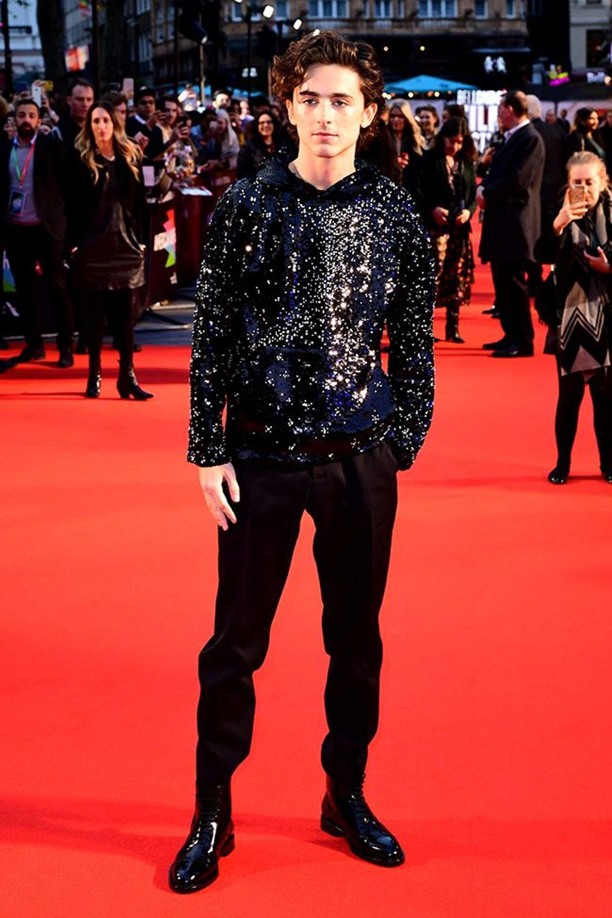 Timothée Chalamet en la première 'The King' en el BFI London Film Festival