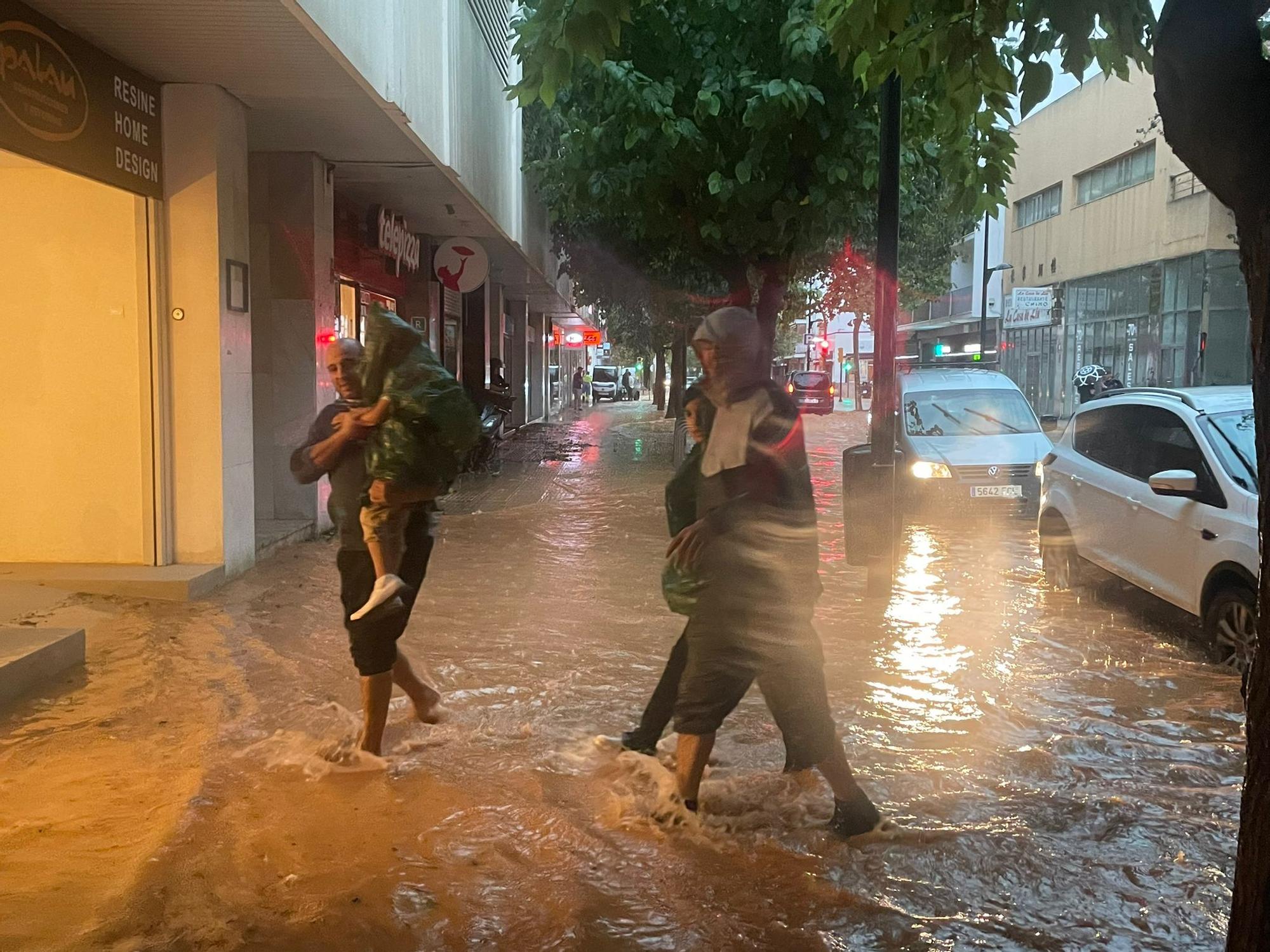 Las imágenes de la dana Alice en la tarde del sábado en Ibiza