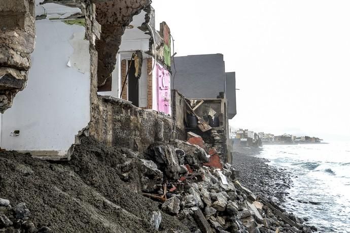 DERRUMBE VIVIENDA POR EL OLEAJE EN SAN ANDRES