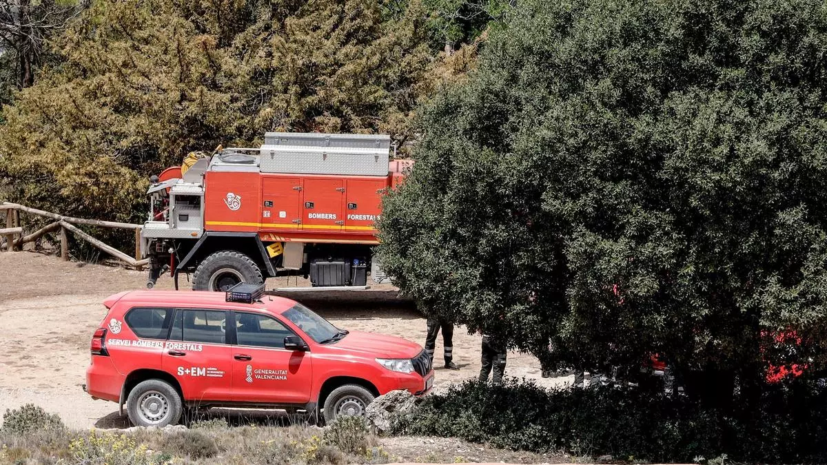 El incendio en Pinoso queda extinguido sin haber afectado área forestal