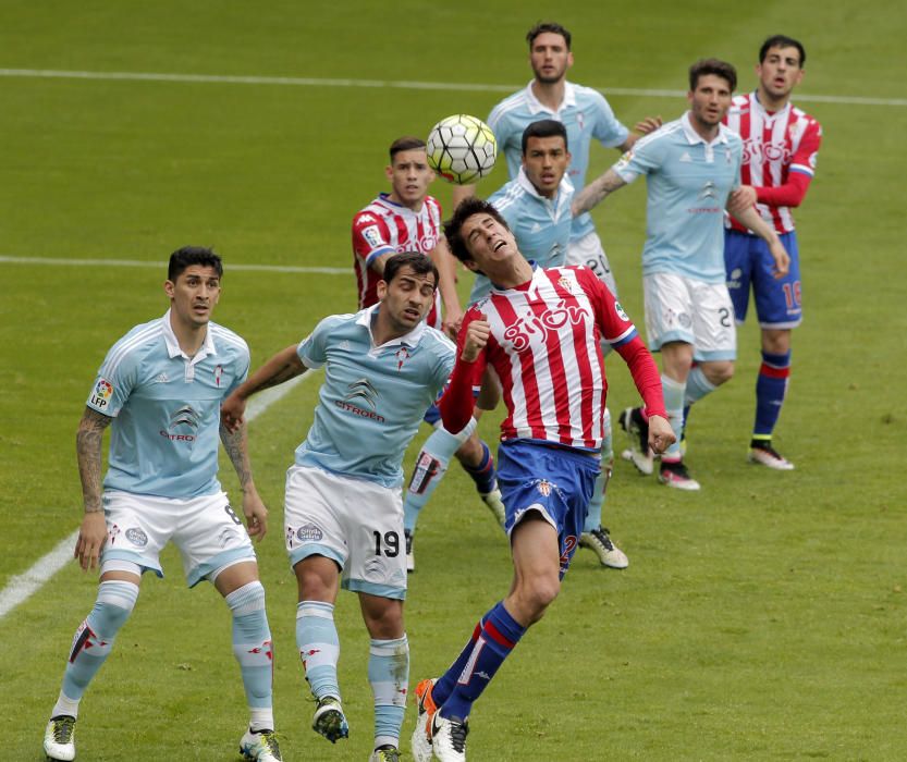 Victoria celeste ante el Sporting de Gijón gracias a un gol en la segunda mitad de Nolito