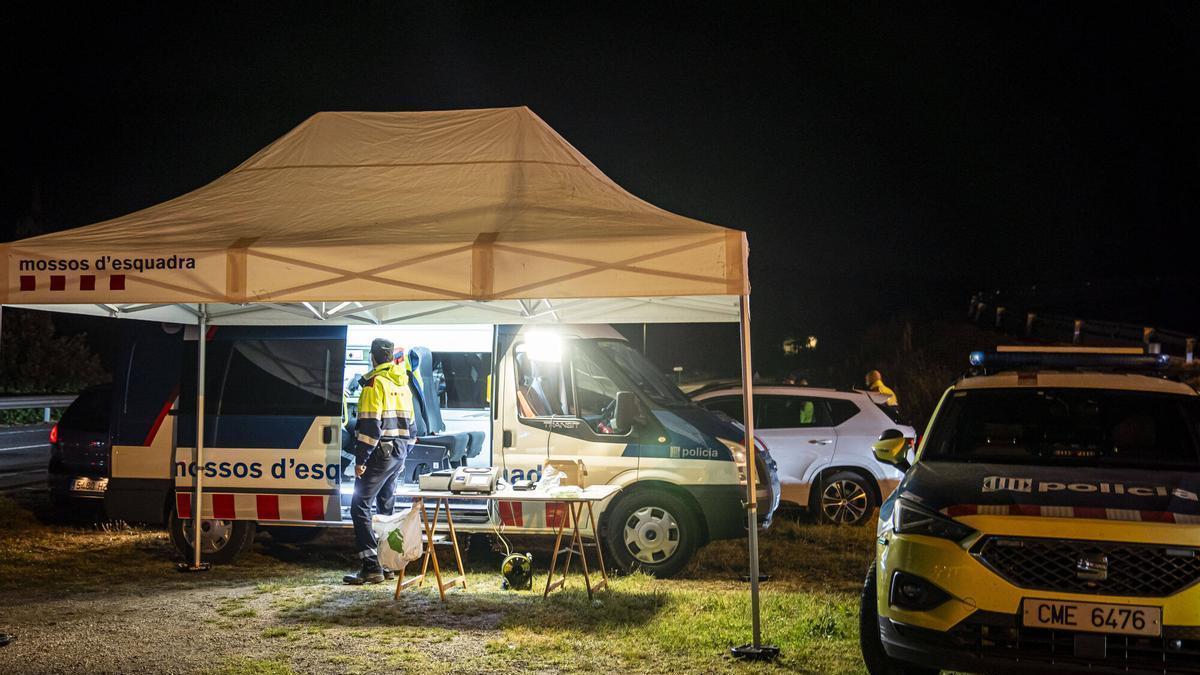 Control d'alcohol i drogues a la rotonda d'Olvan el dijous de Patum