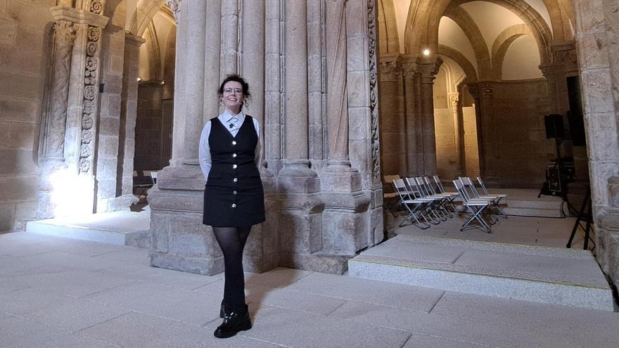 Laura Méndez Vergel posando en la Catedral