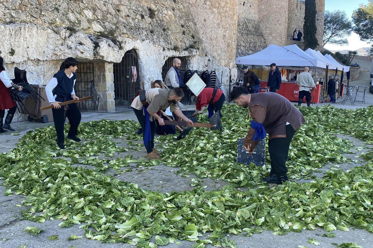 Lechugas al cielo para una batalla campal en Villena