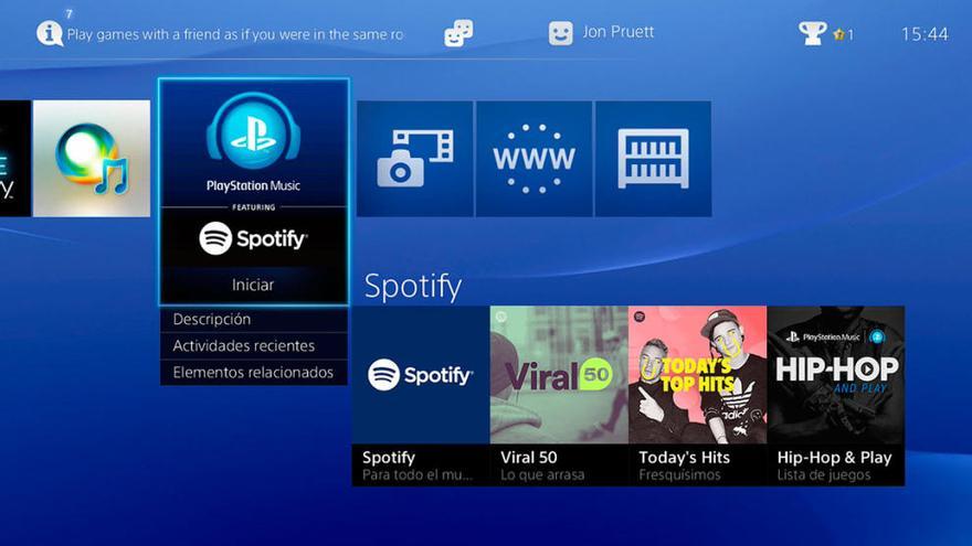 Spotify se instala en PlayStation