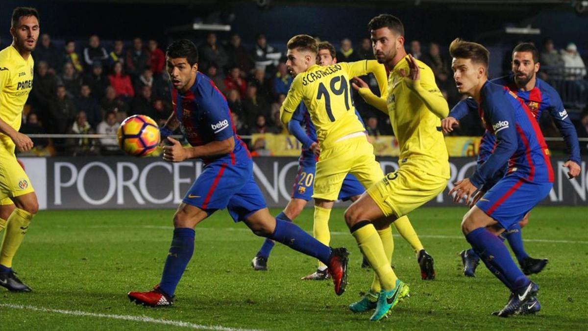 Luis Suárez no consiguió perforar la portería del Villarreal