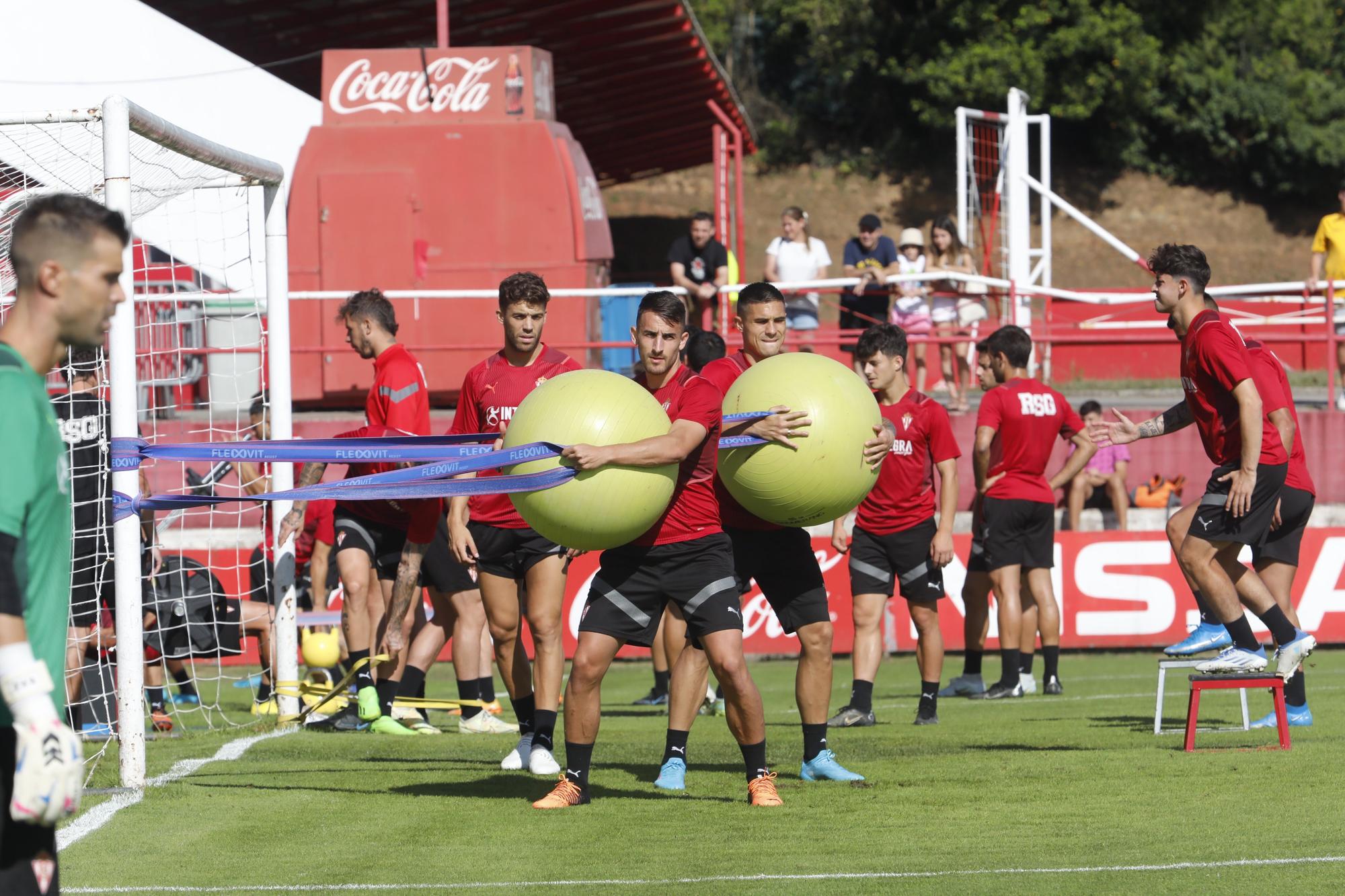 Entrenamiento del Sporting en Mareo