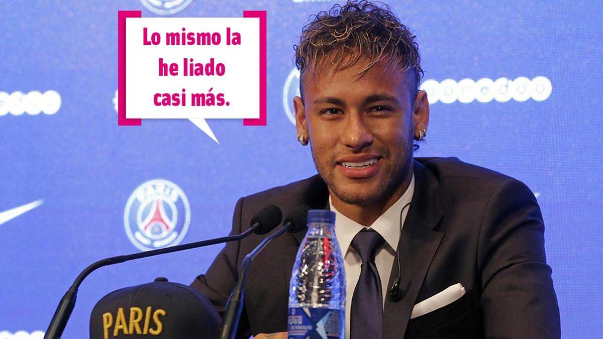 Neymar en rueda de prensa