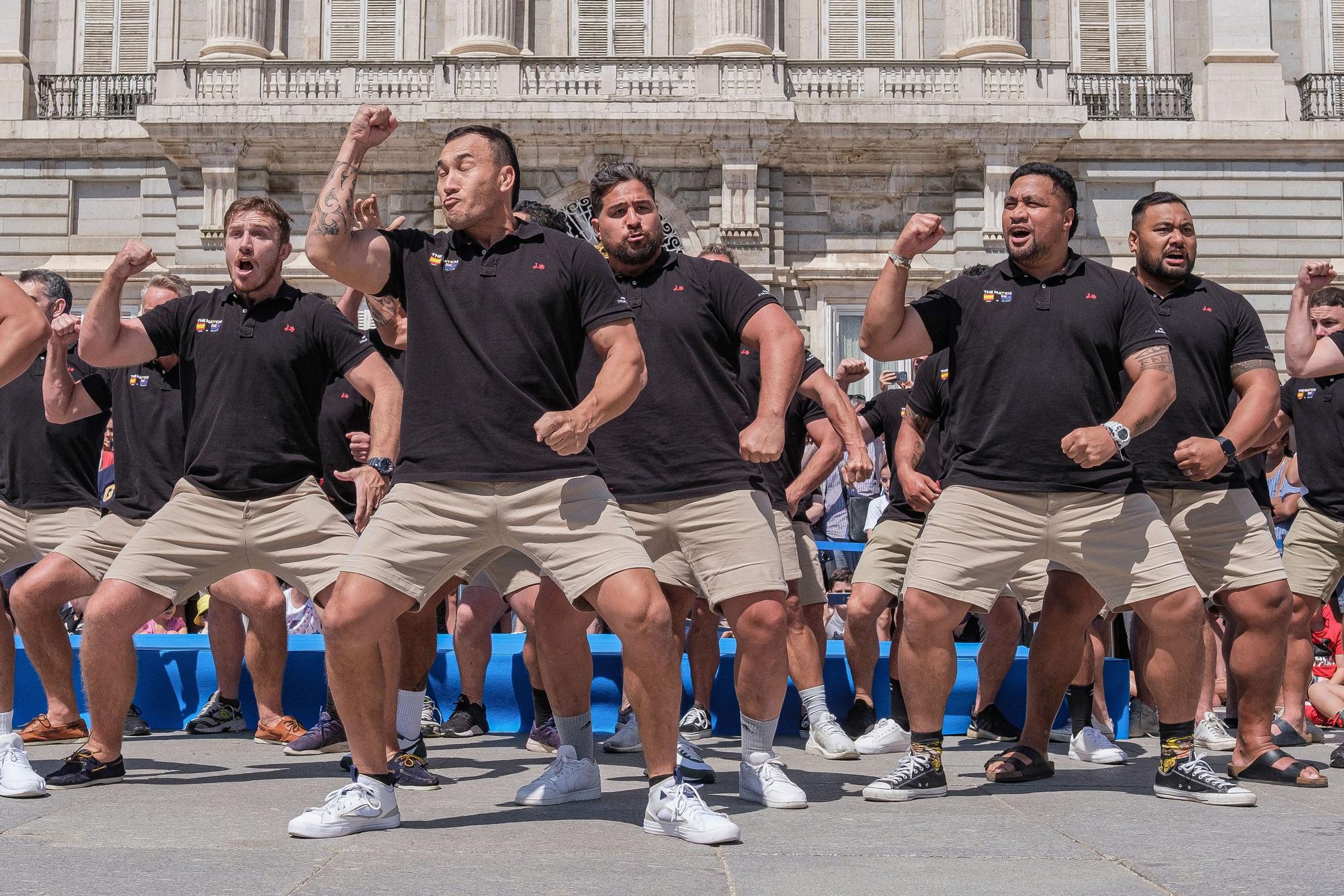 Los All Blacks bailan su 'Haka' en Madrid