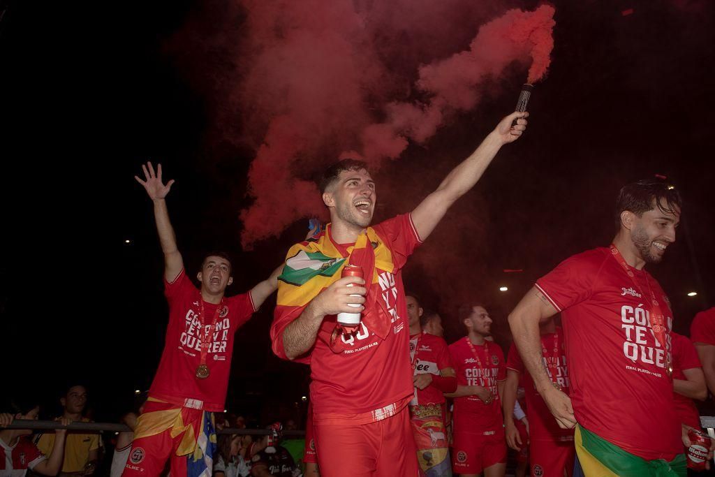 La celebración del Jimbee Cartagena como campeón de liga en la Plaza de España