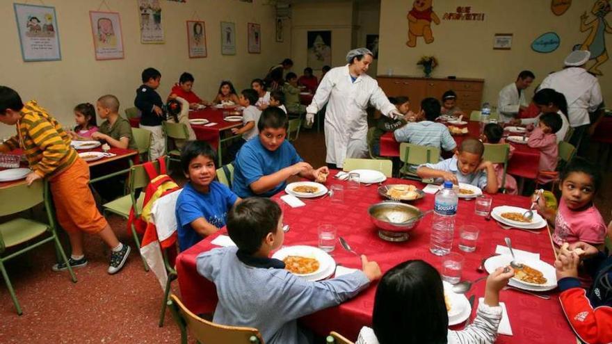 Comedor escolar de uno de los centros educativos de la ciudad. // Jesús Regal