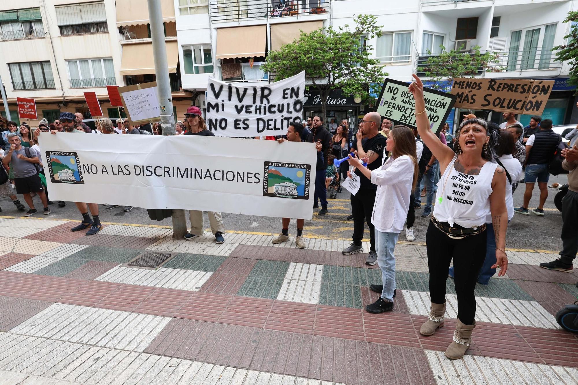 Nueva manifestación de caravanistas en Ibiza