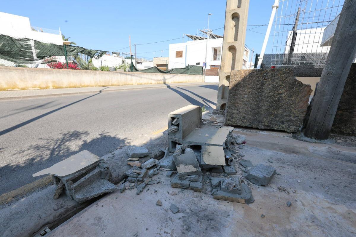 Accidente en la calle dels Rosers de ses Païsses